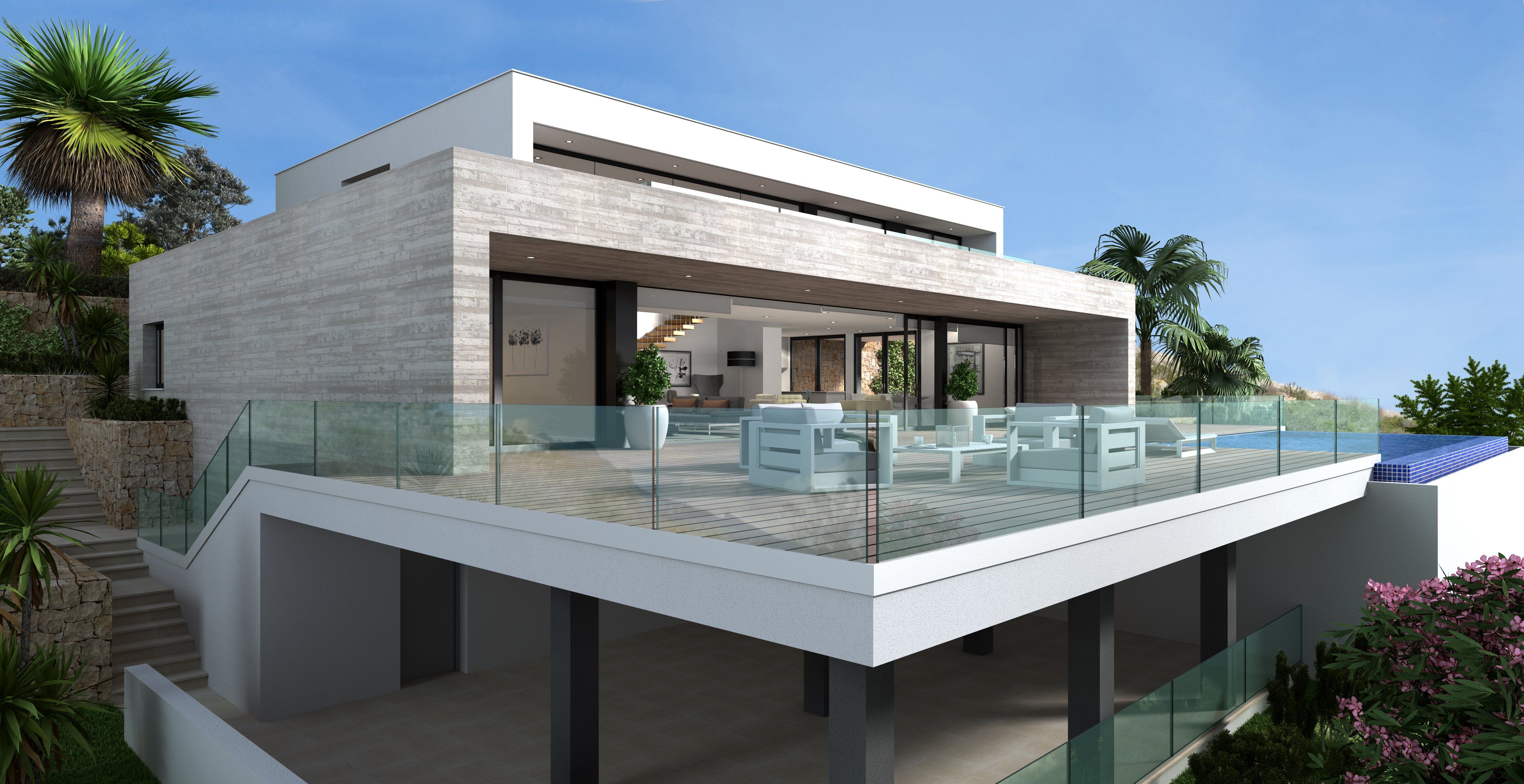 Terrace in villa for sale in Cumbre del Sol