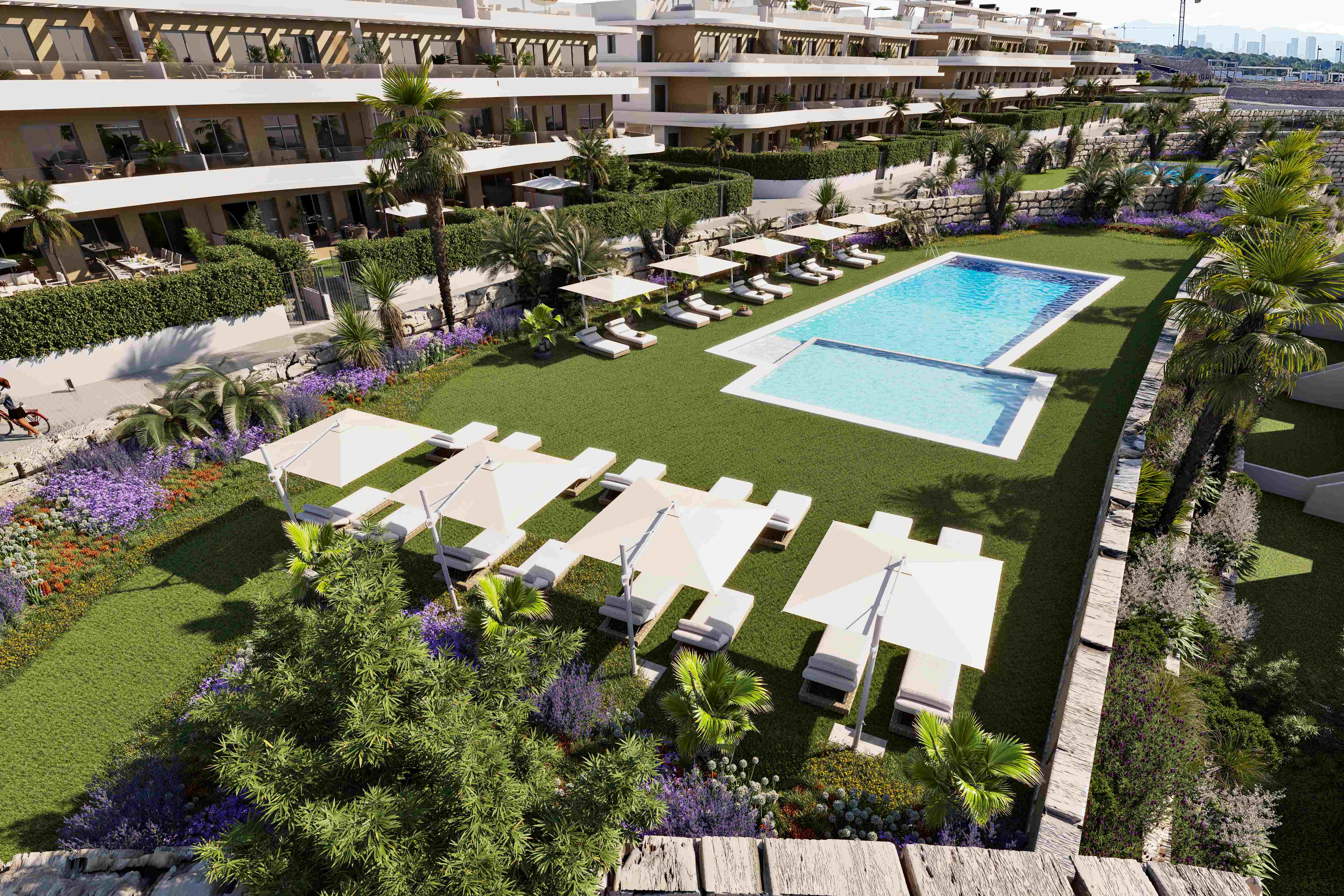 Garden in penthouse for sale in Finestrat