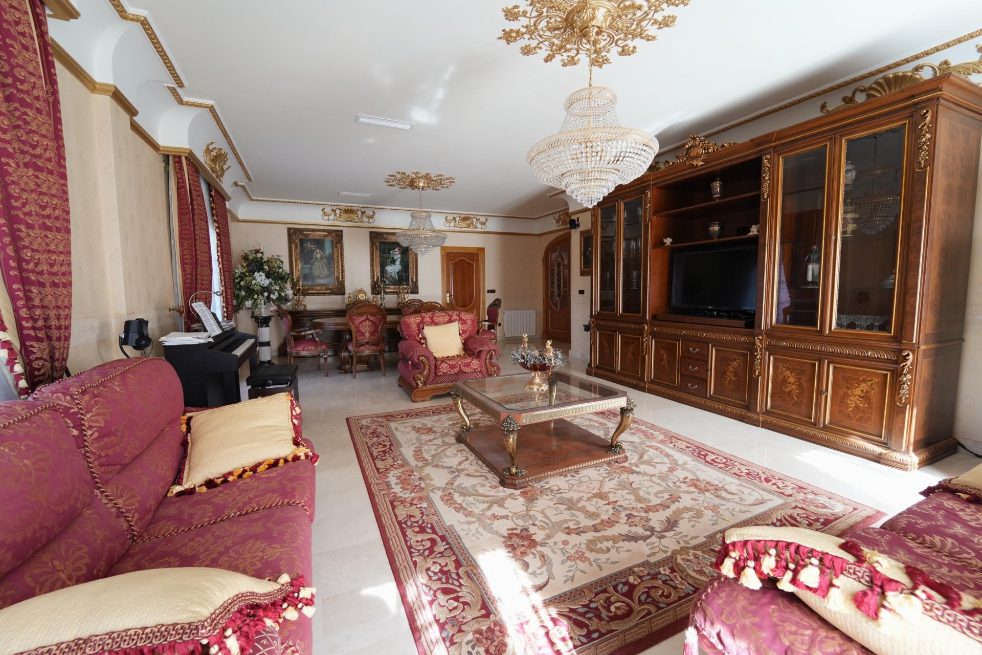 Pool area in villa for sale in Orihuela Costa