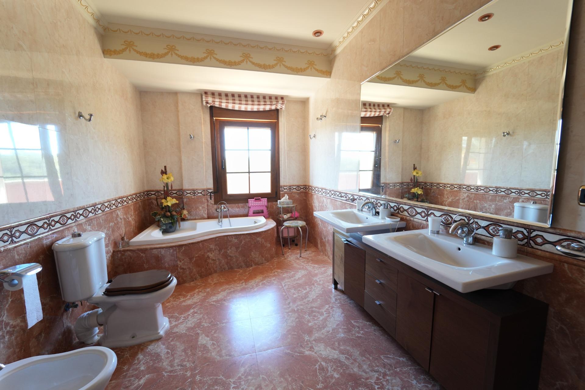 Pool area in villa for sale in Orihuela Costa