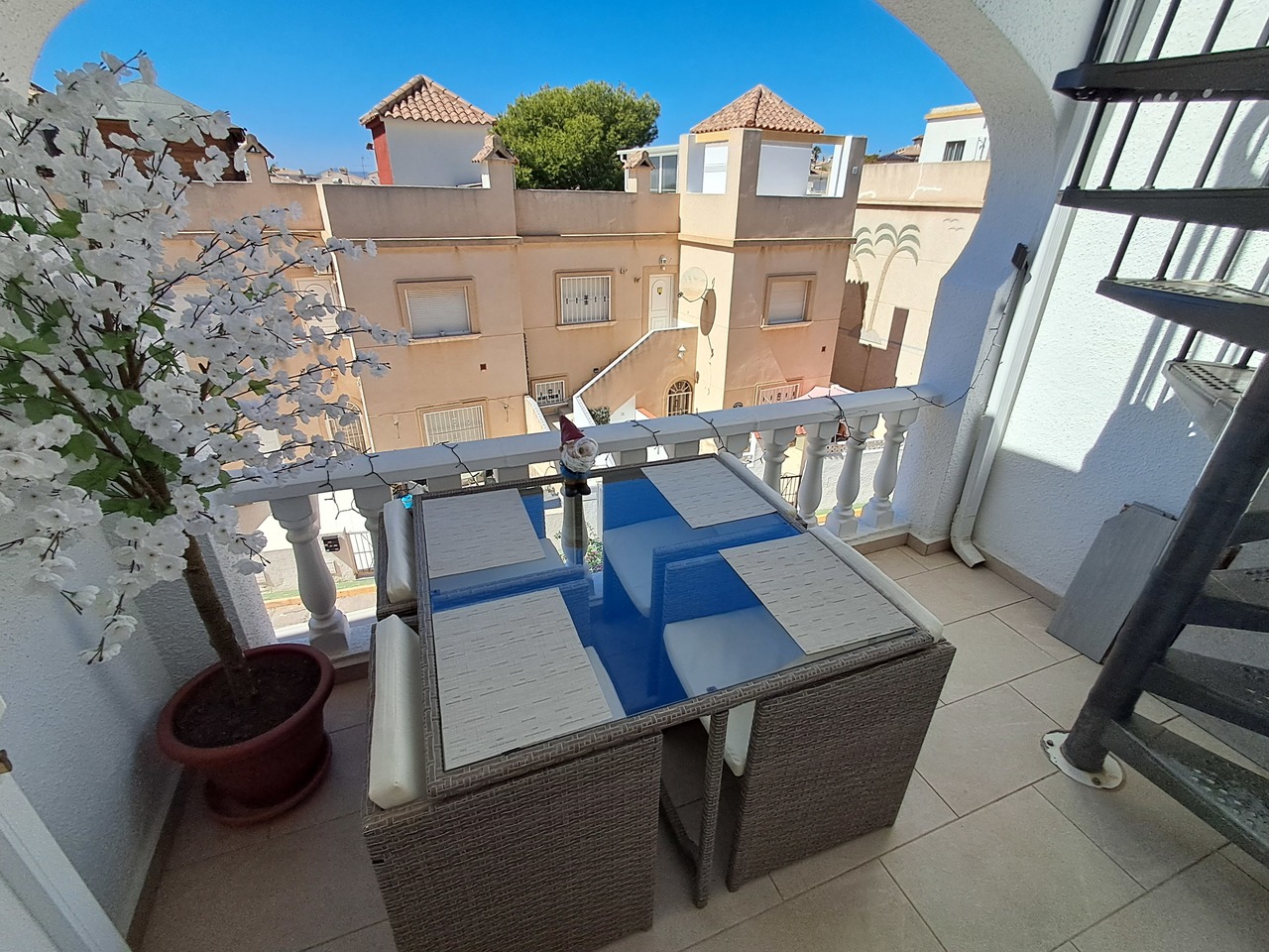 Pool area in penthouse for sale in Villamartin