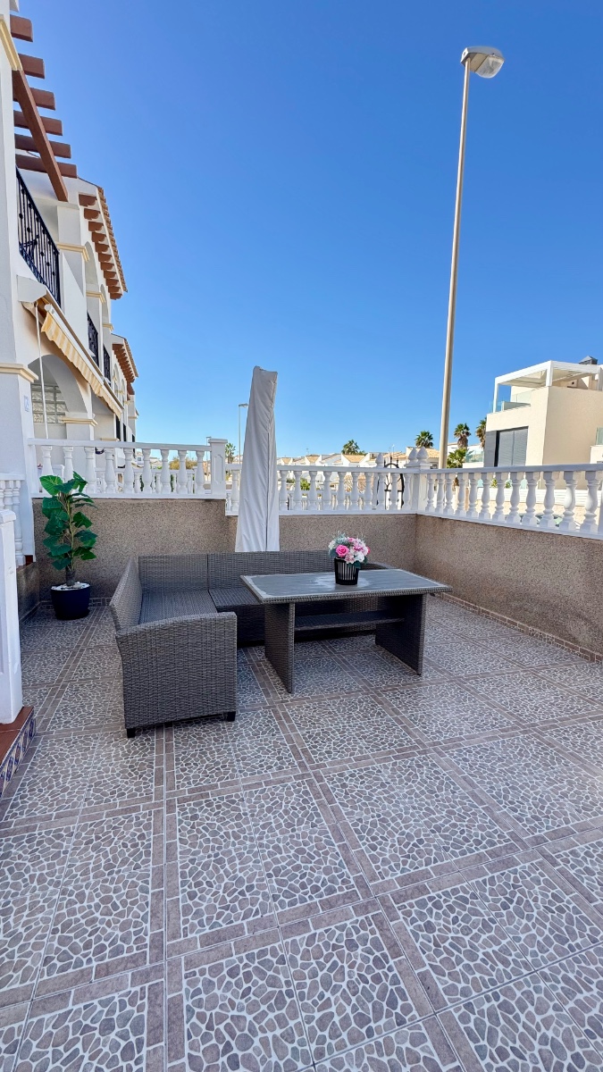 Pool area in apartment for sale in Orihuela Costa