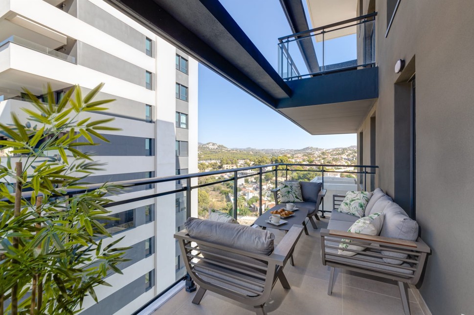 Pool area in apartment for sale in Calpe