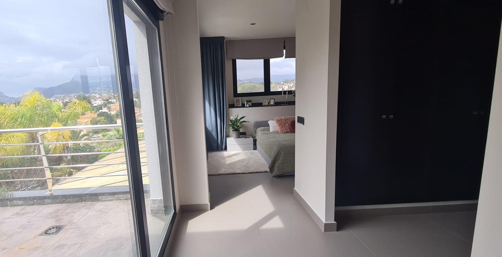 Pool area in villa for sale in Calpe