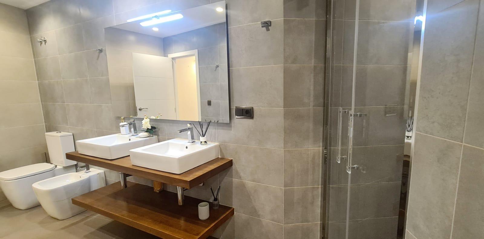 Pool area in villa for sale in Calpe
