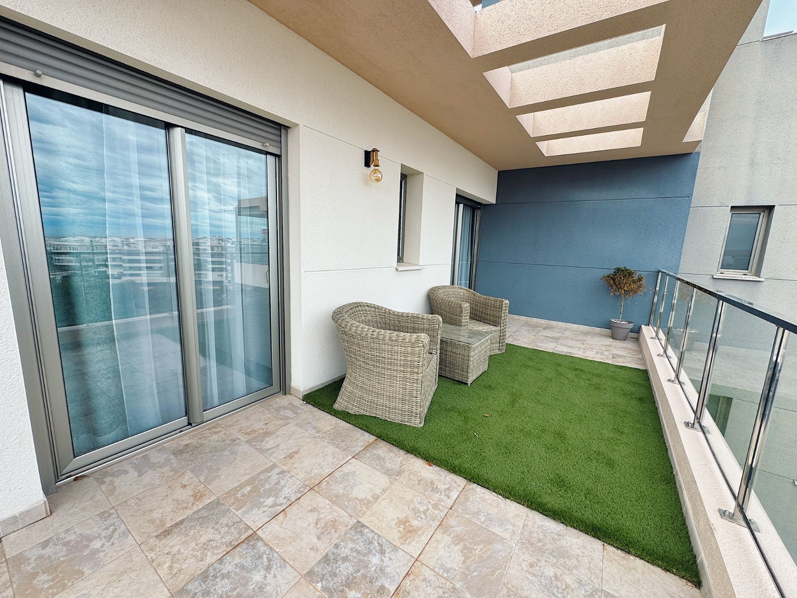 Living room in penthouse for sale in Orihuela Costa