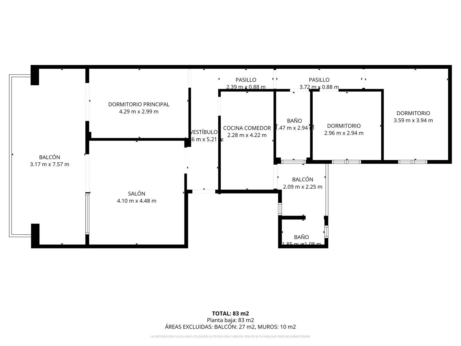 Bedroom in penthouse for sale in Torrevieja