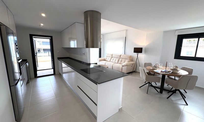 Pool area in apartment for sale in Orihuela Costa