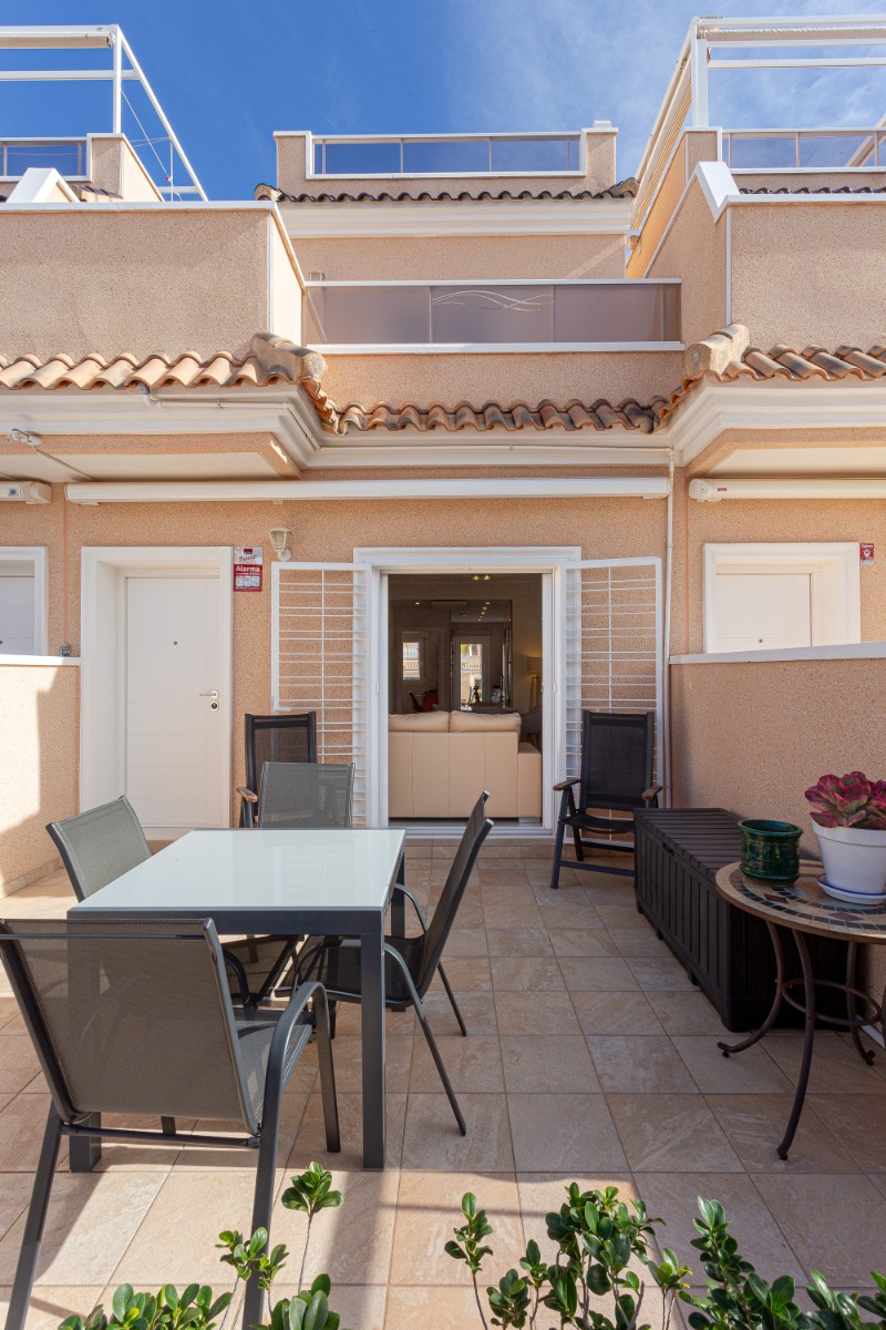 Pool area in villa for sale in Orihuela Costa