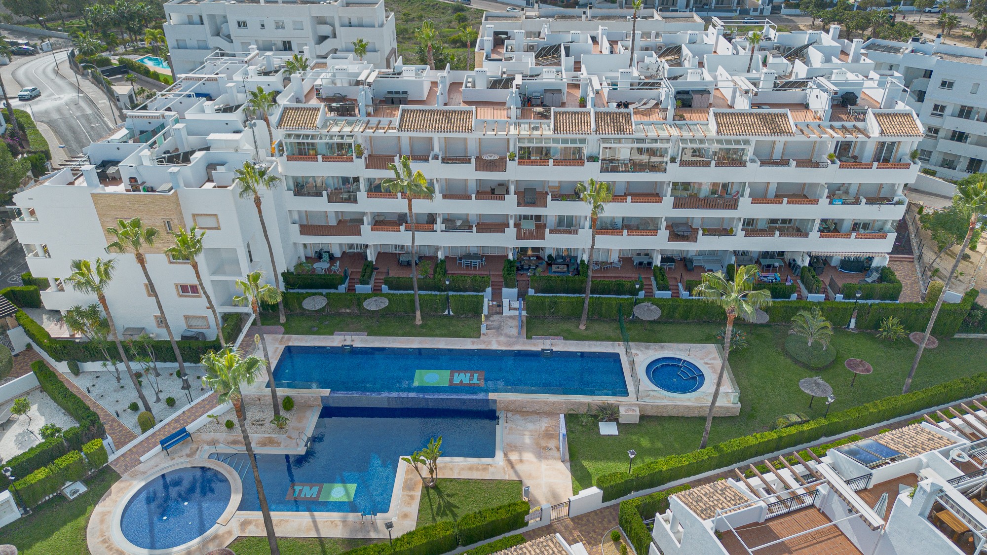 Pool area in apartment for sale in Orihuela Costa
