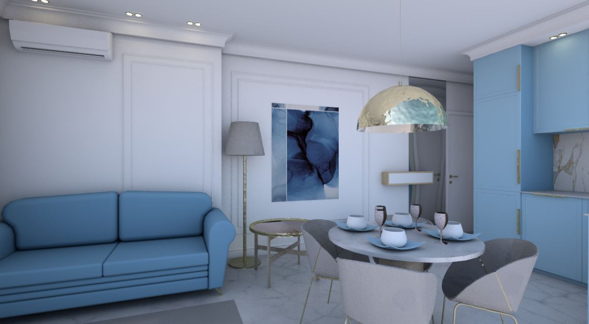 Modern one-bedroom apartment with designer renovation in Torrevieja