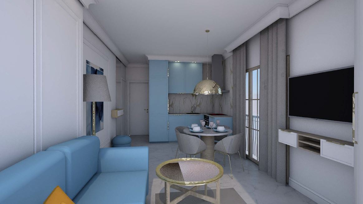 Modern one-bedroom apartment with designer renovation in Torrevieja