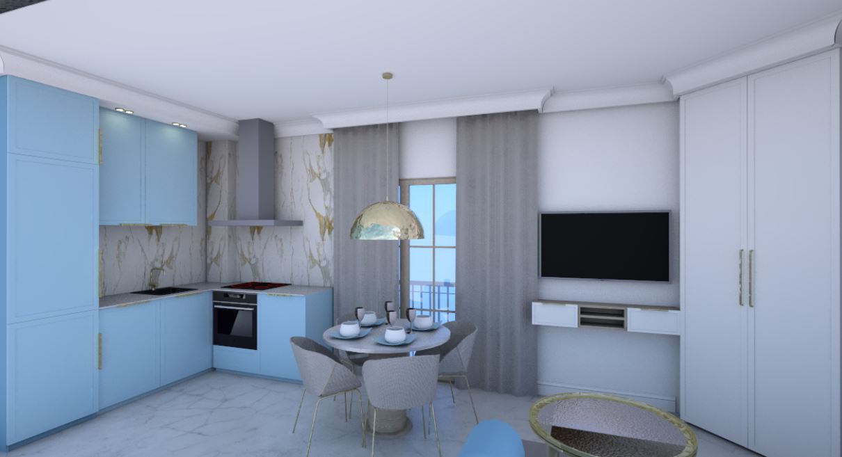 Modern one-bedroom apartment with designer renovation in Torrevieja