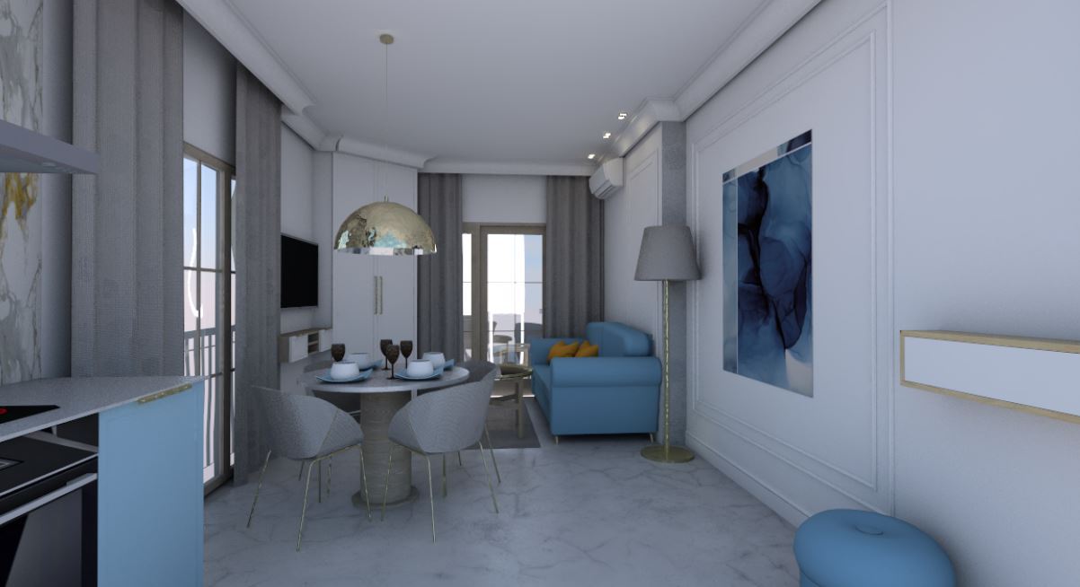 Modern one-bedroom apartment with designer renovation in Torrevieja