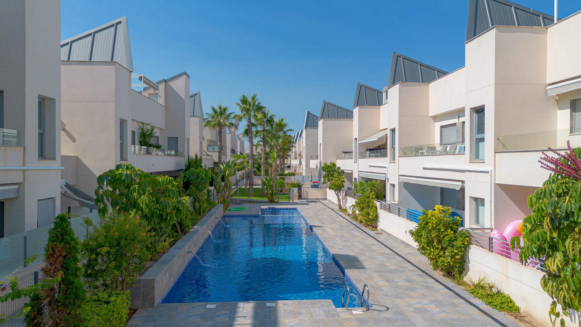 Pool area in apartment for sale in Torrevieja