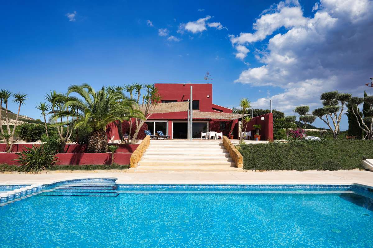 Pool area in finca for sale in Torremendo