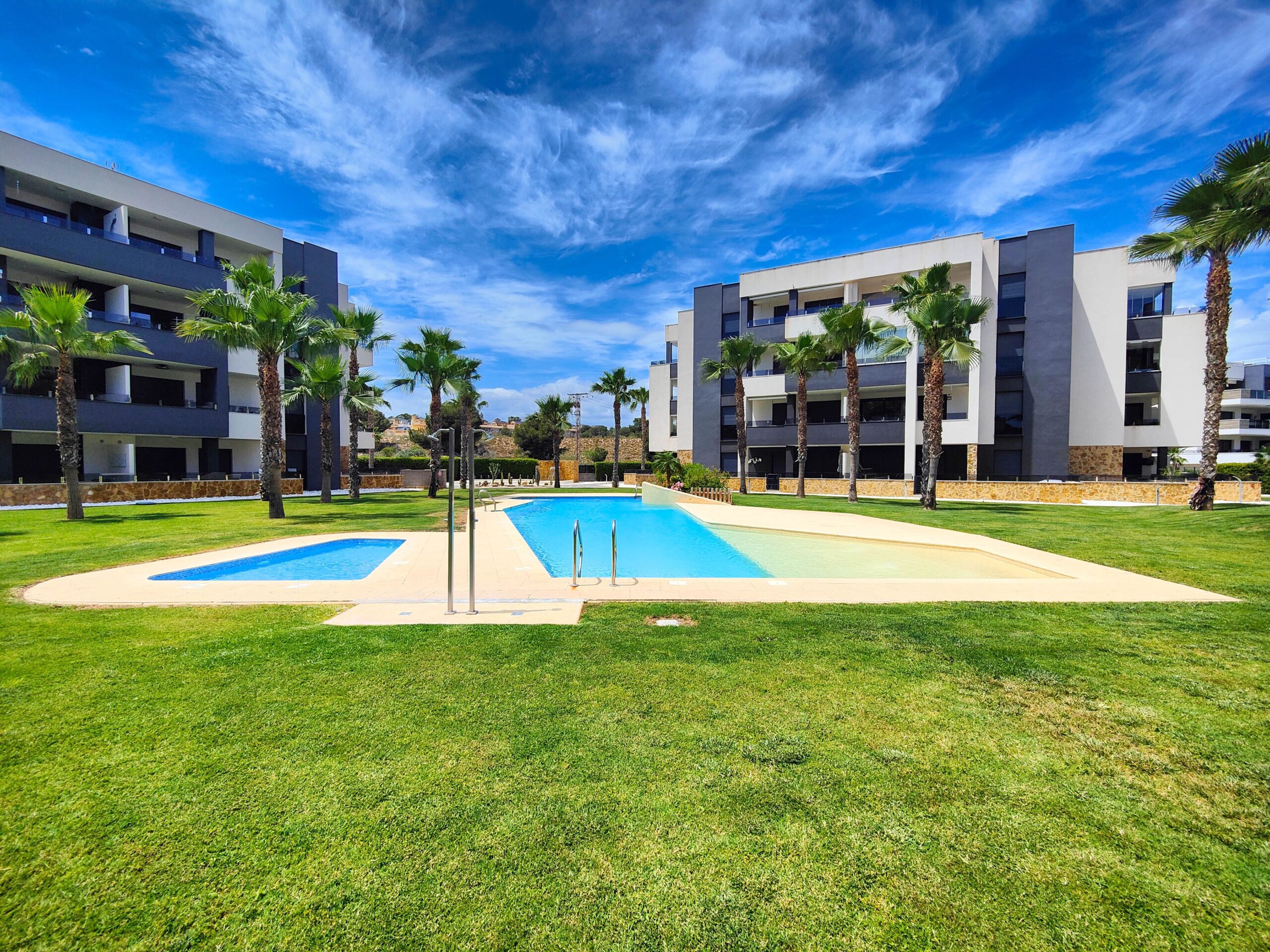 Pool area in apartment for sale in Orihuela Costa