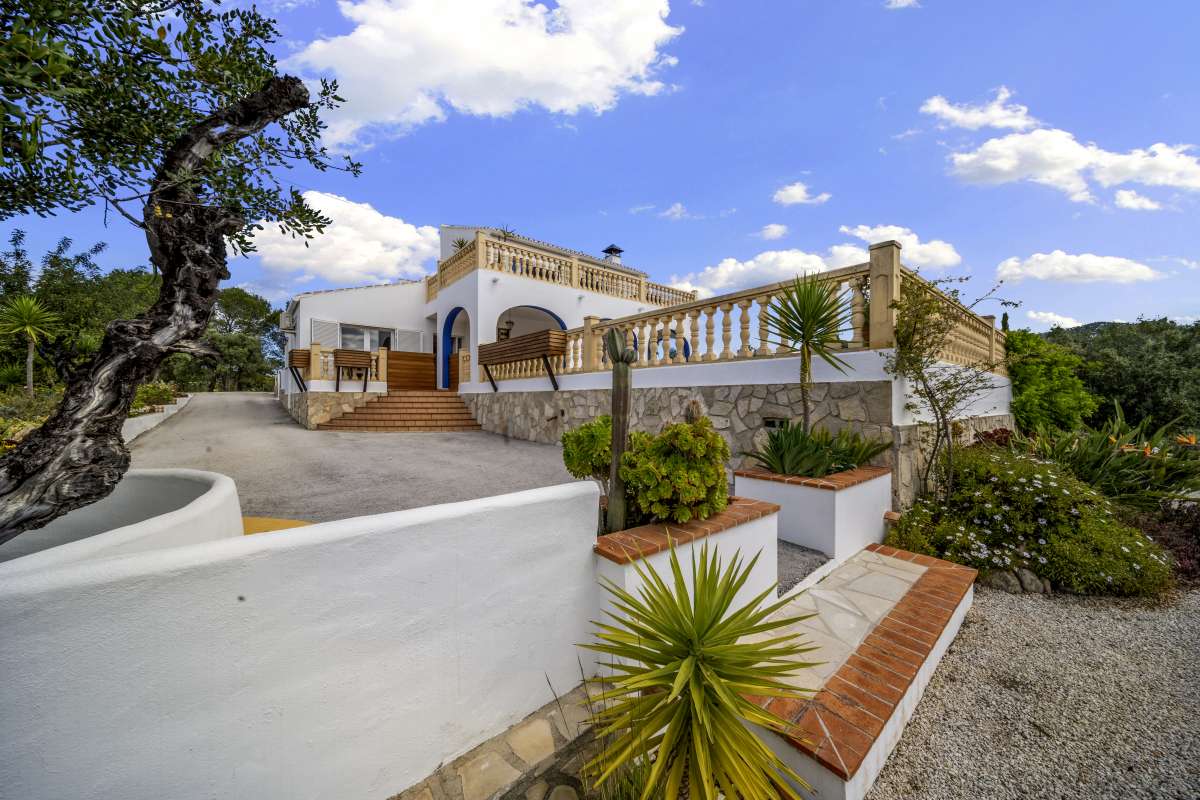 Pool area in villa for sale in Murla