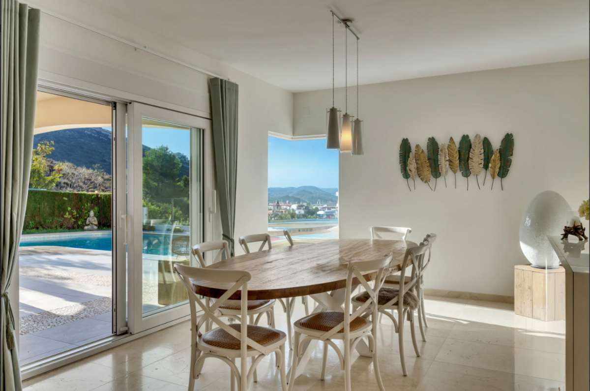 Pool area in villa for sale in Moraira