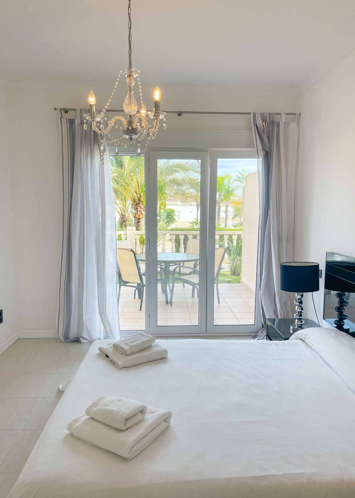 Pool area in apartment for sale in Benissa Costa