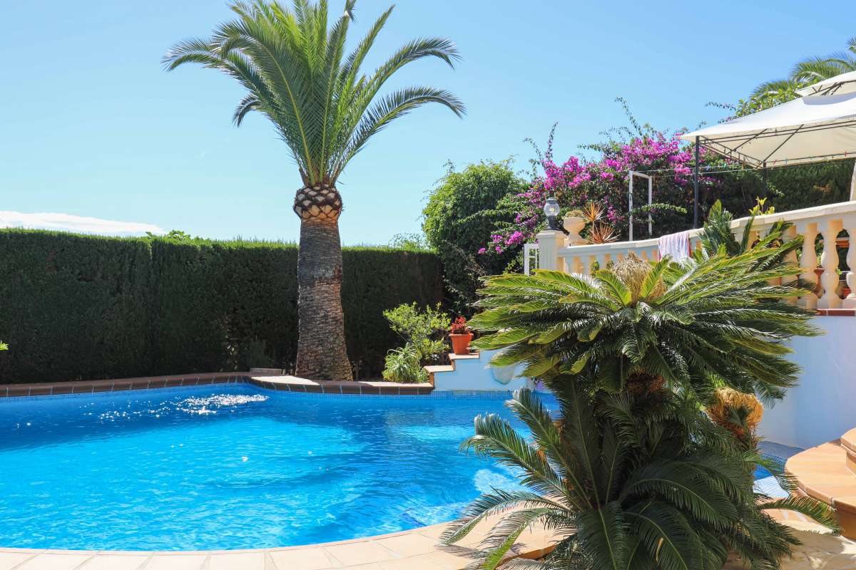 Pool area in villa for sale in javea