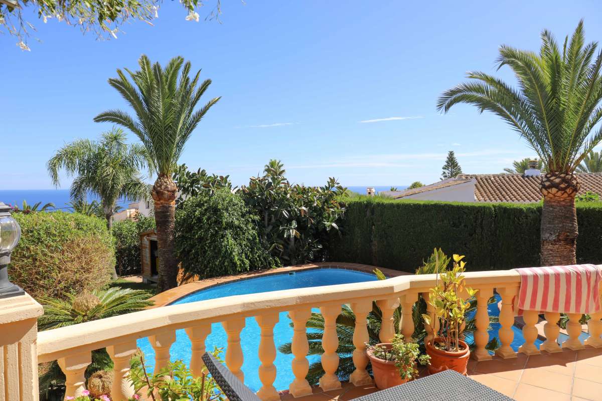 Pool area in villa for sale in javea