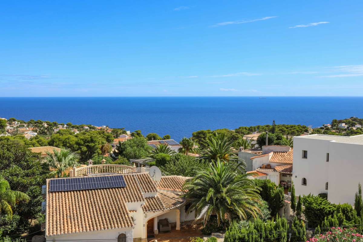 Pool area in villa for sale in javea