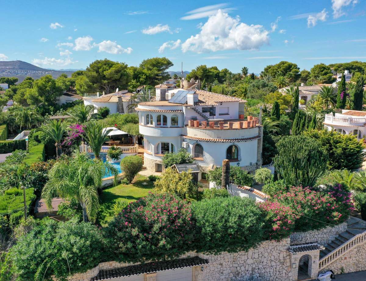 Pool area in villa for sale in javea