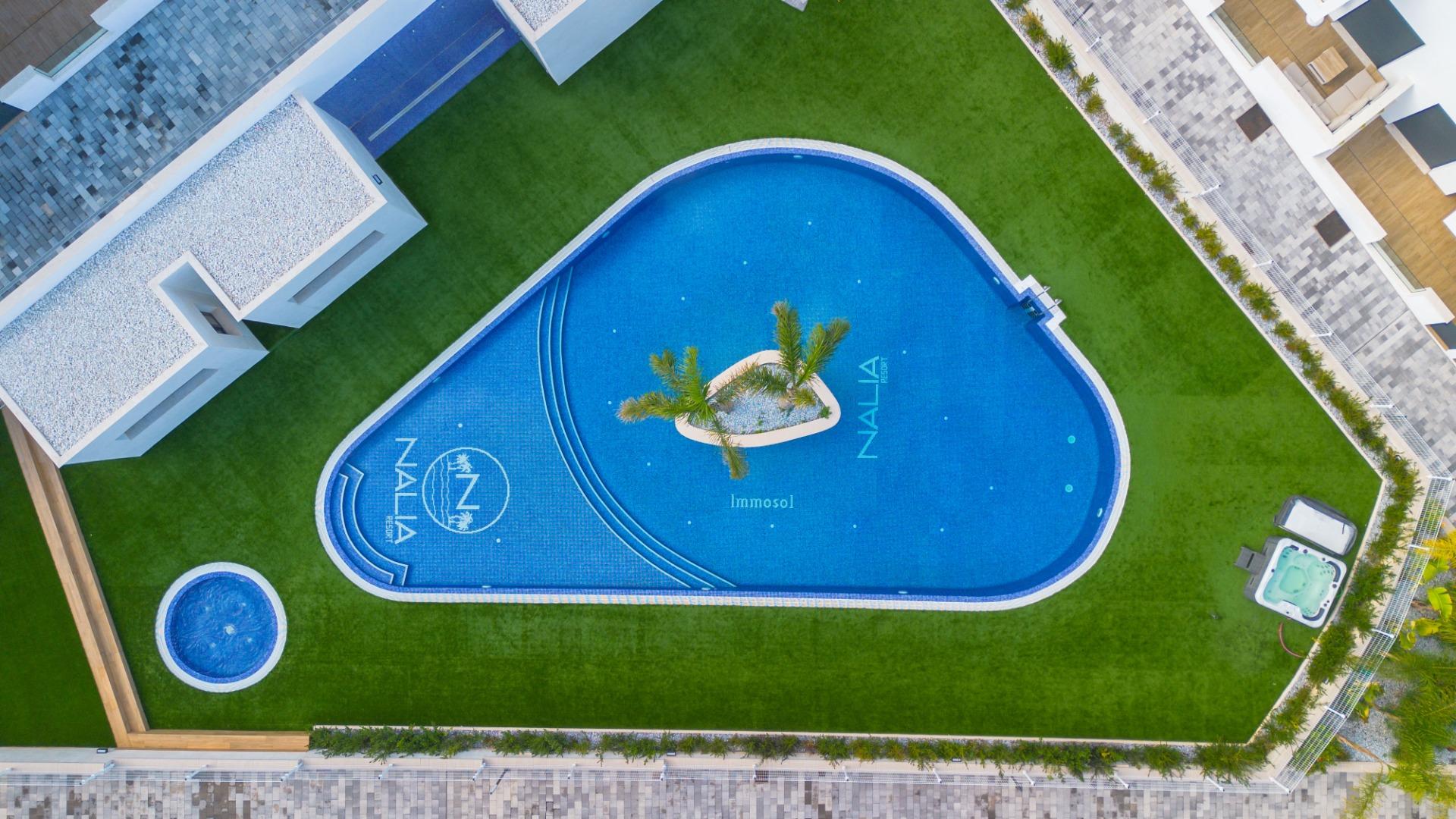 Pool area in penthouse for sale in Torrevieja