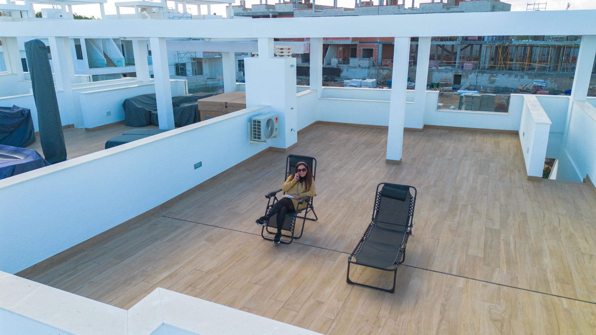 Terrace in penthouse for sale in Torrevieja