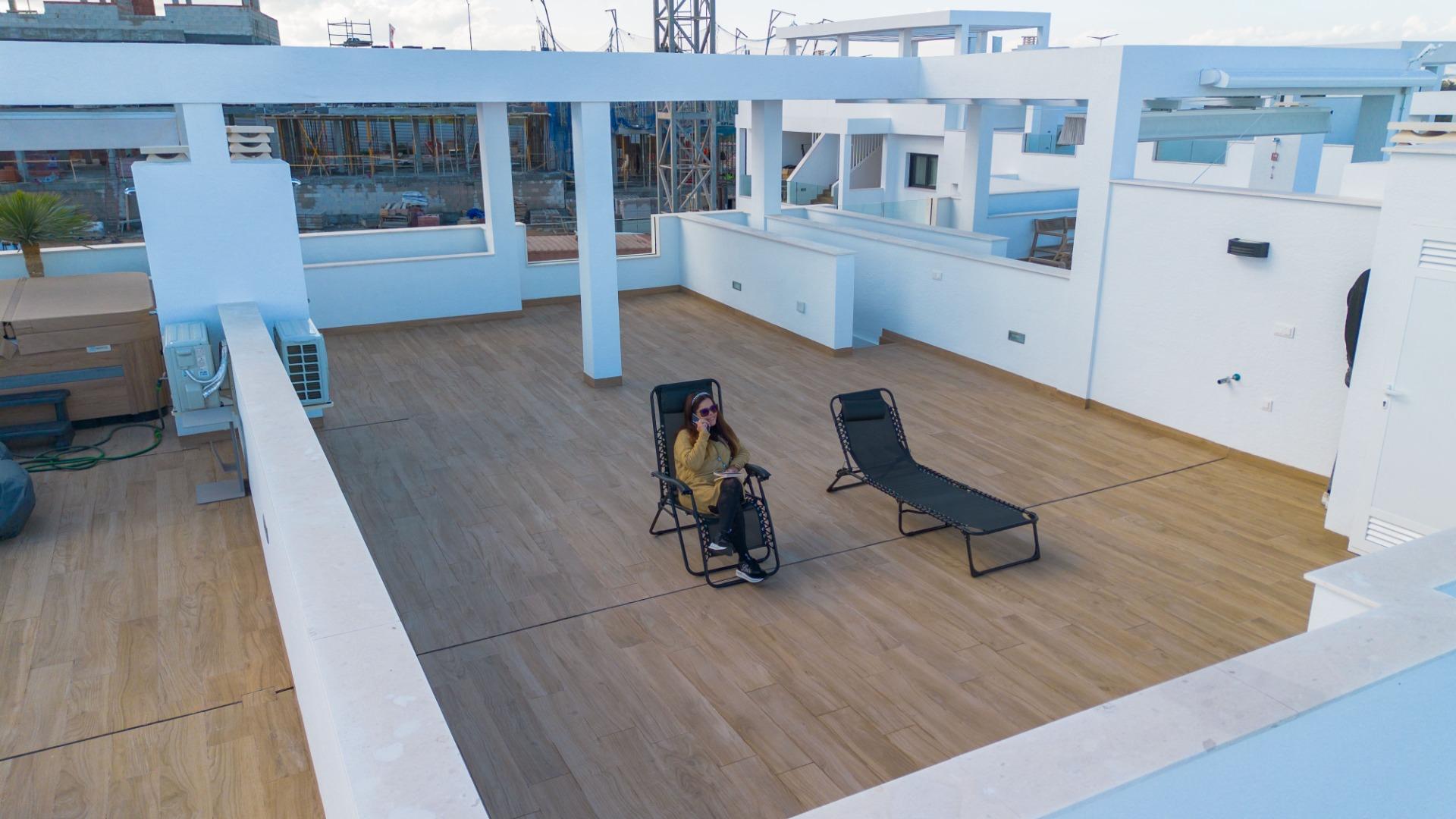 Pool area in penthouse for sale in Torrevieja