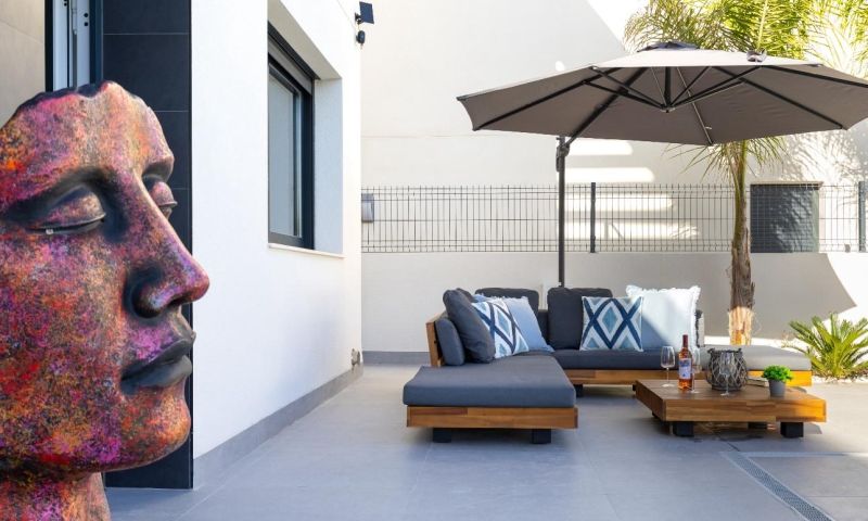 Pool area in villa for sale in Algorfa