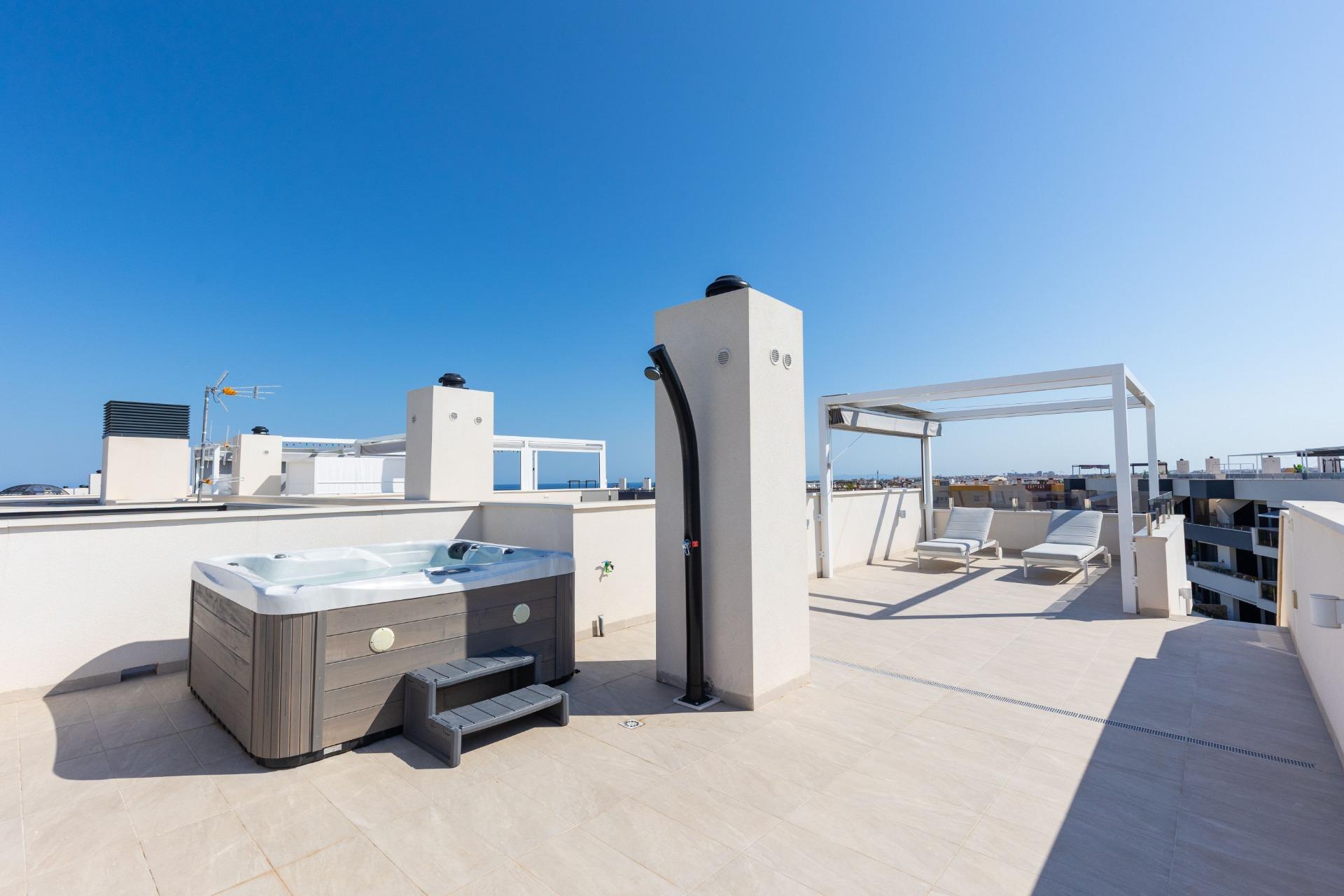 Terrace in penthouse for sale in Orihuela Costa