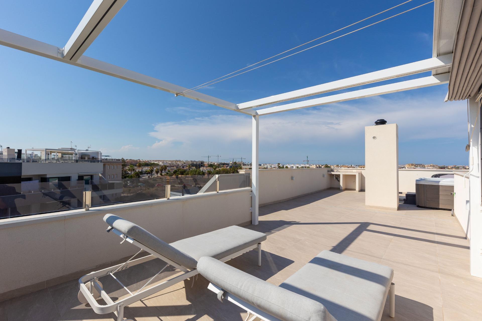 Pool area in penthouse for sale in Orihuela Costa