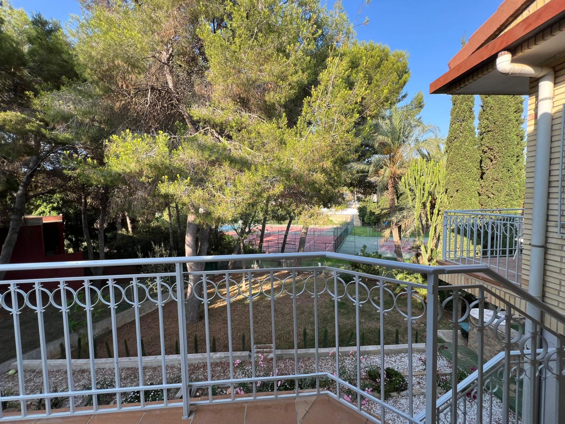 Pool area in villa for sale in Orihuela Costa