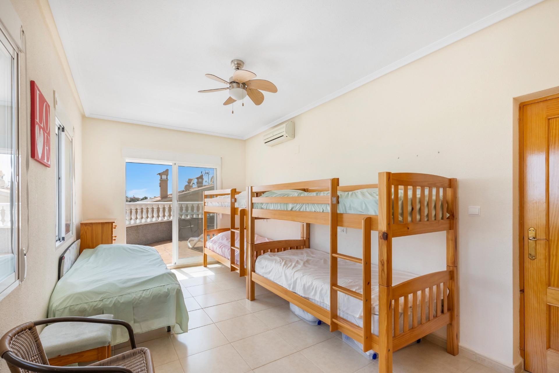 Pool area in villa for sale in San Fulgencio