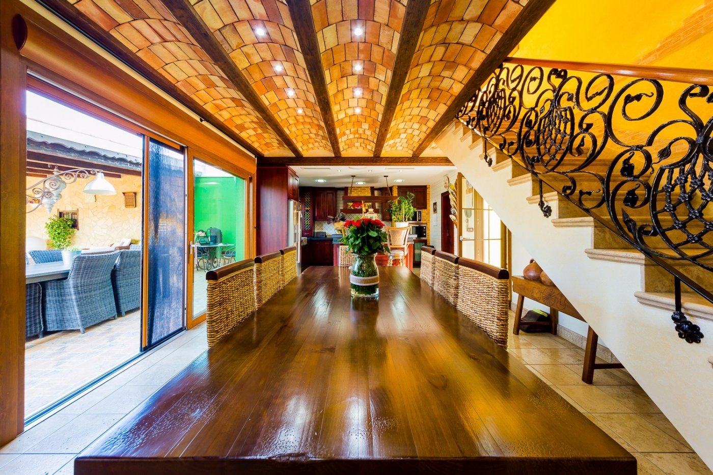 Pool area in finca for sale in Almoradi
