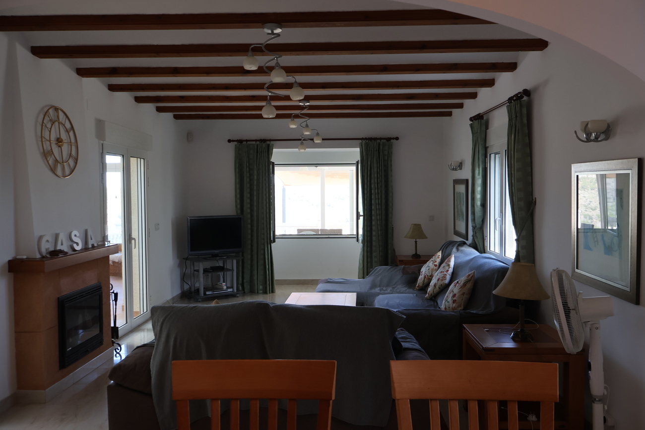 Pool area in villa for sale in La Sella Golf