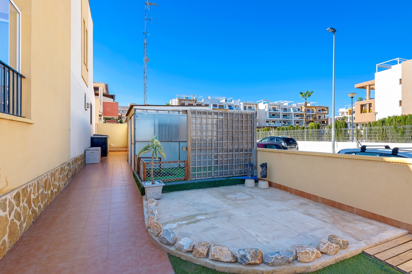 Pool area in villa for sale in Orihuela Costa