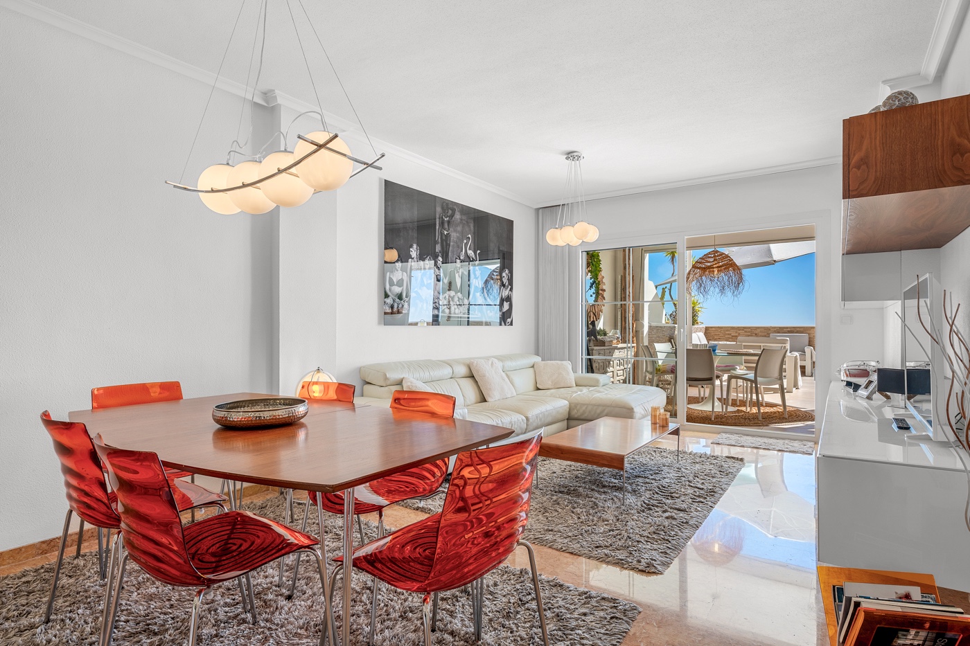 Pool area in apartment for sale in Altea