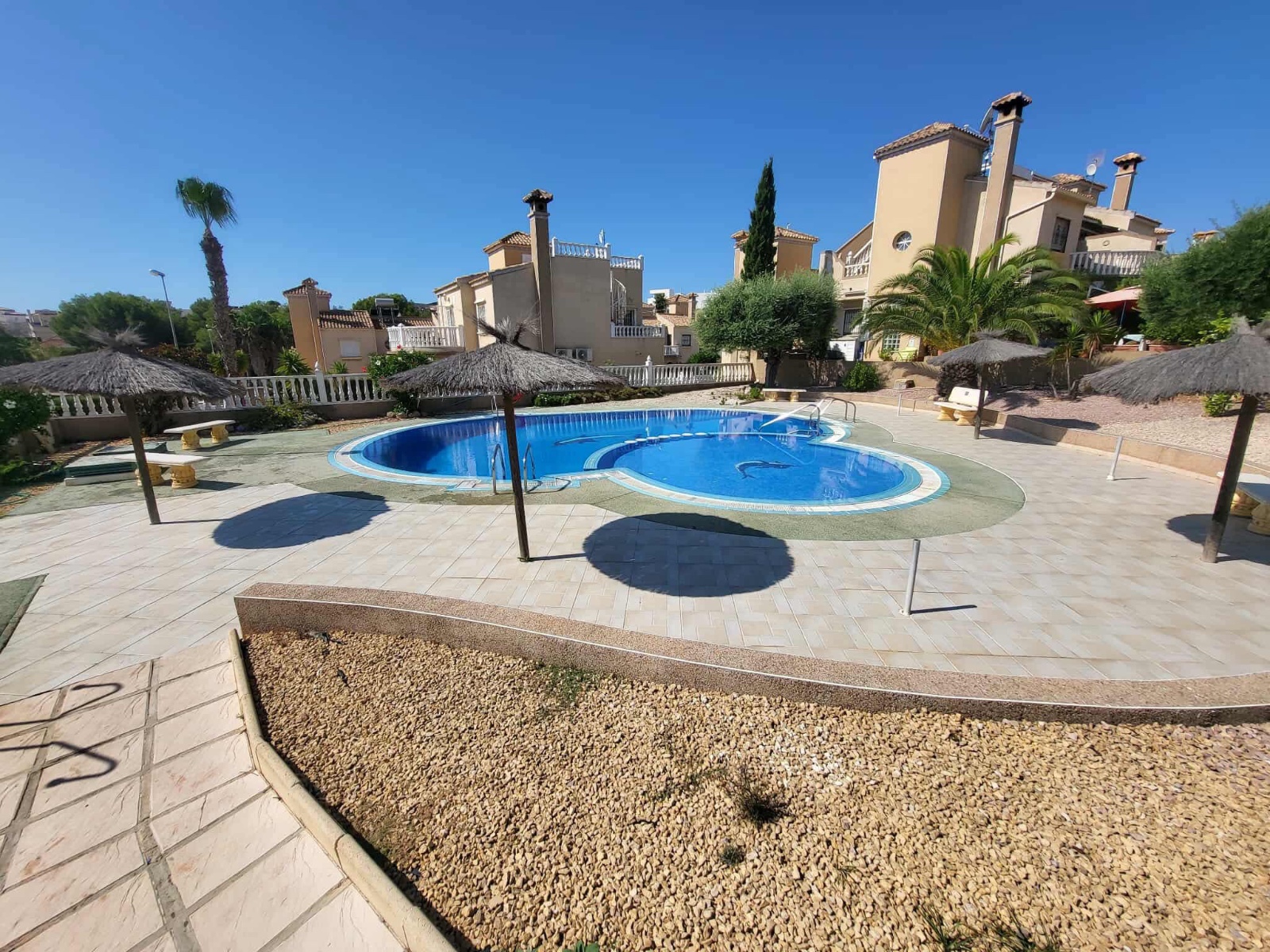 Pool area in terraced for sale in Orihuela Costa
