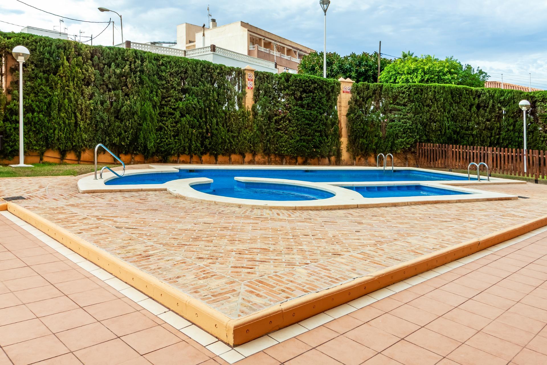 Pool area in apartment for sale in Torrevieja