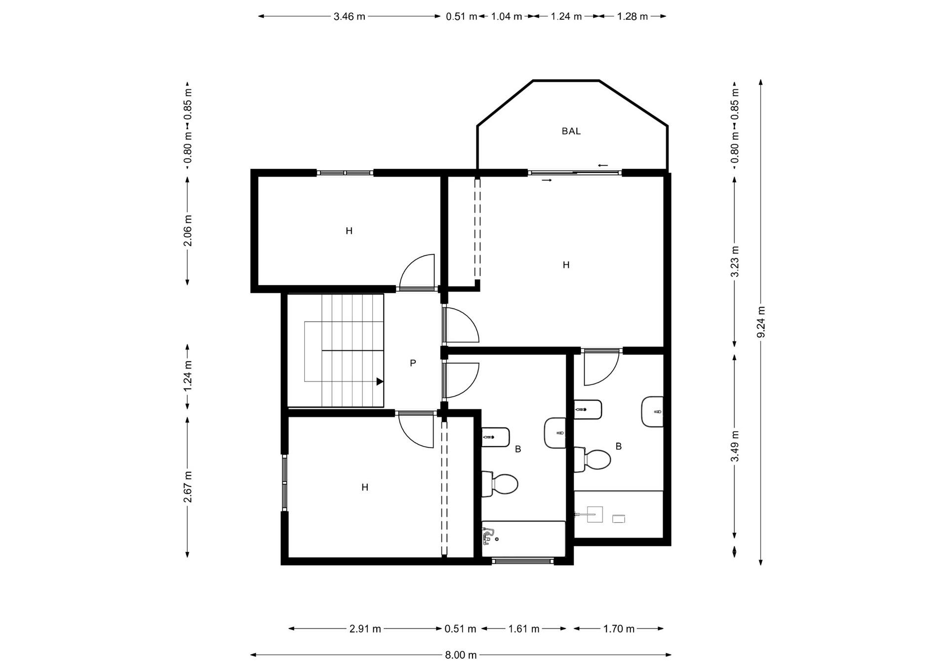 Master bedroom in terraced for sale in Orihuela Costa