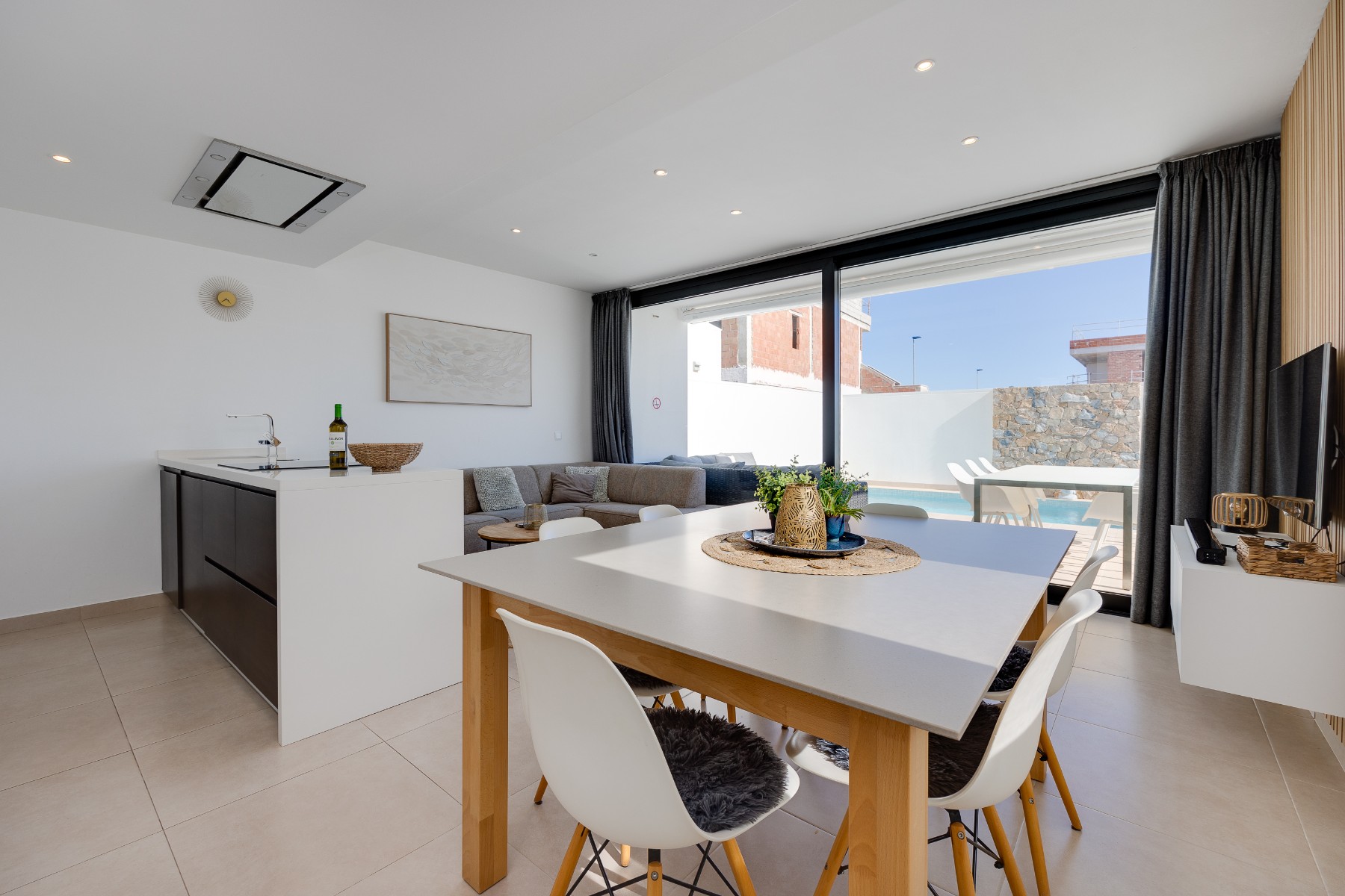 Pool area in villa for sale in San Javier