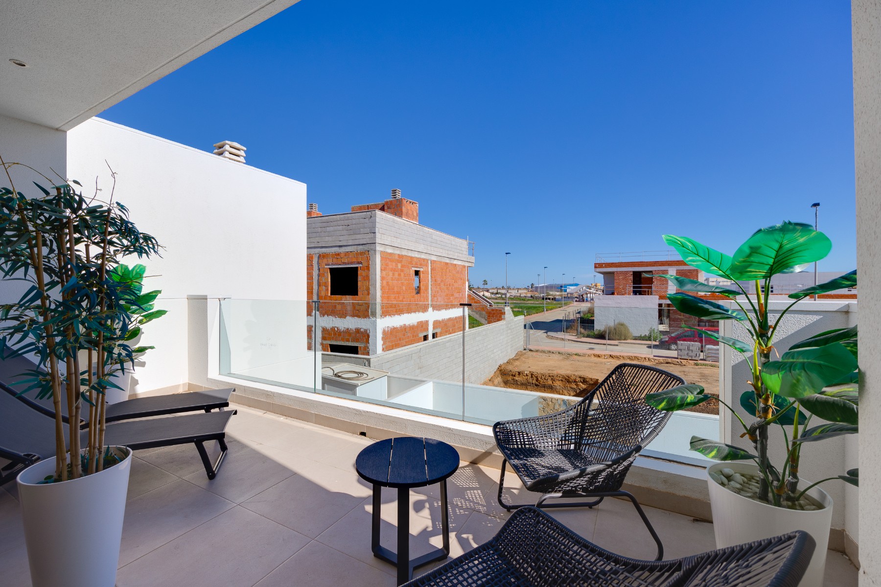 Pool area in villa for sale in San Javier