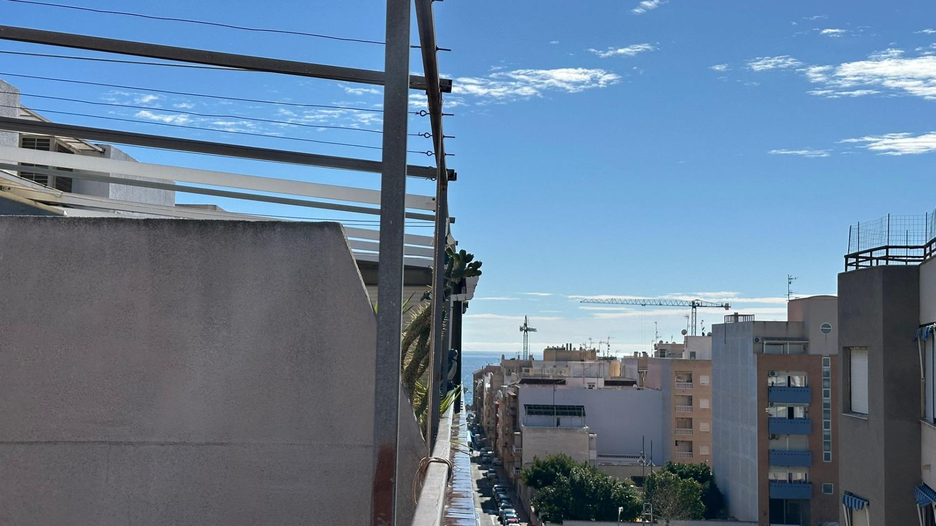 Pool area in penthouse for sale in Torrevieja