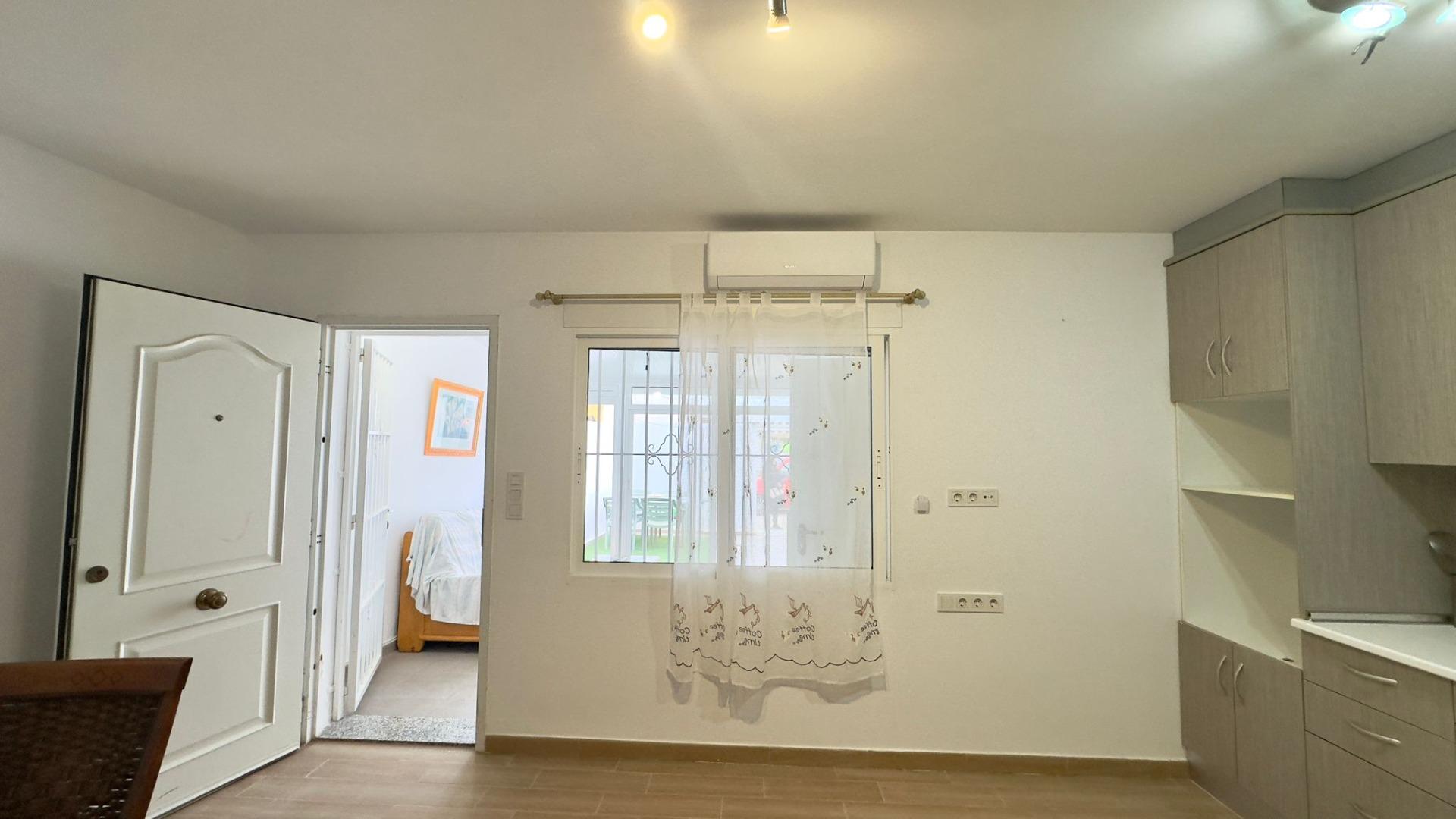 Pool area in bungalow for sale in Torrevieja