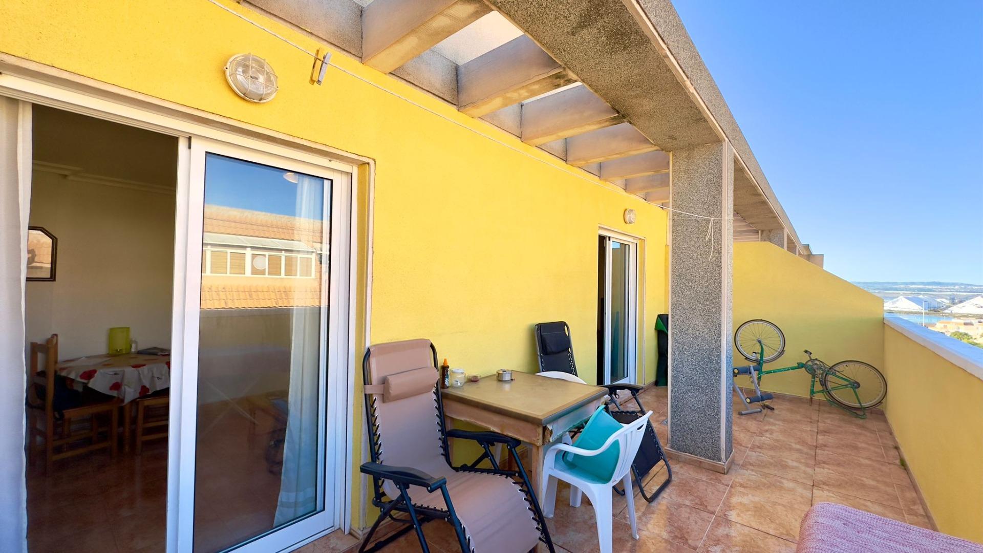 Terrace in penthouse for sale in Torrevieja