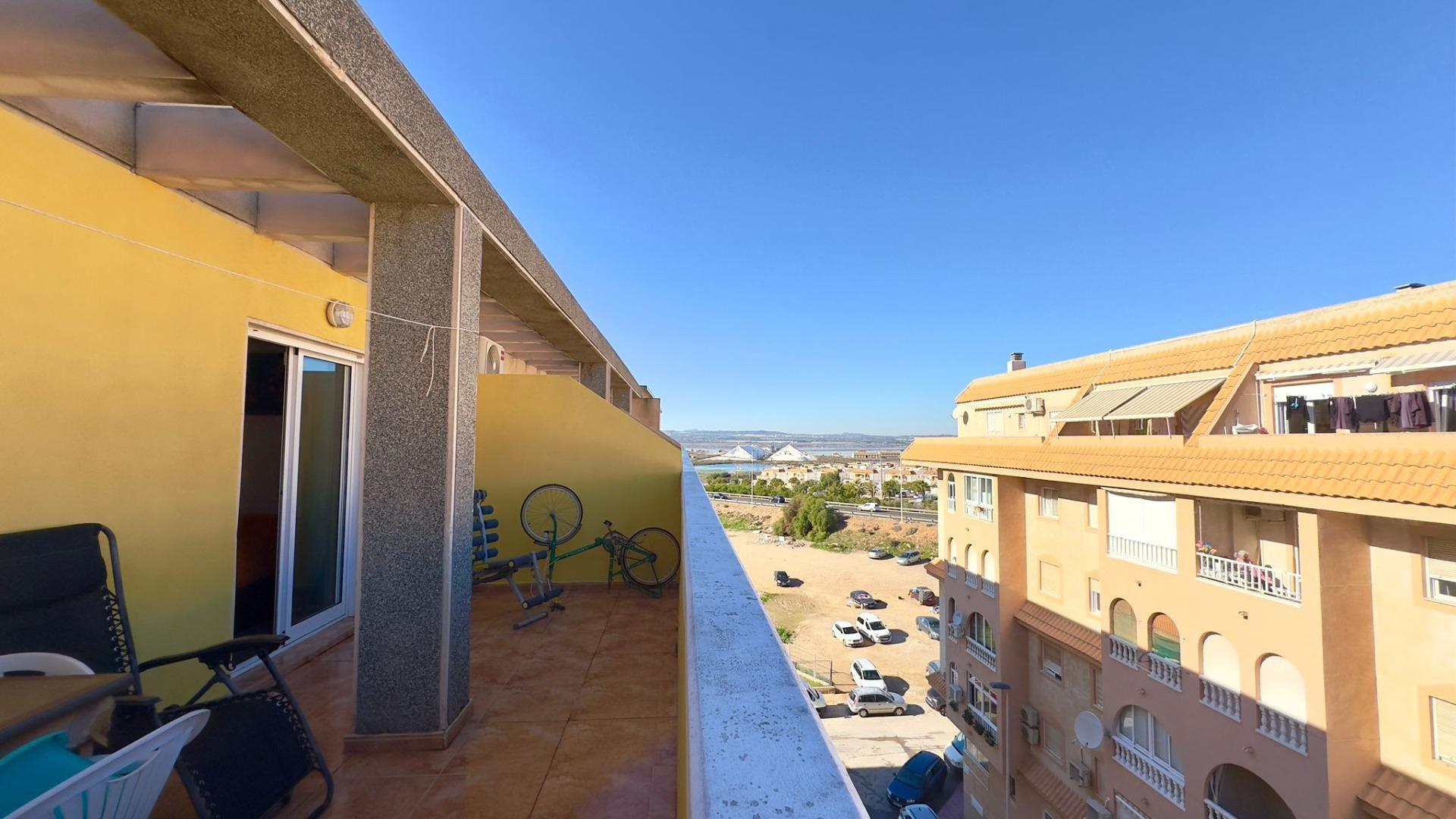 Pool area in penthouse for sale in Torrevieja