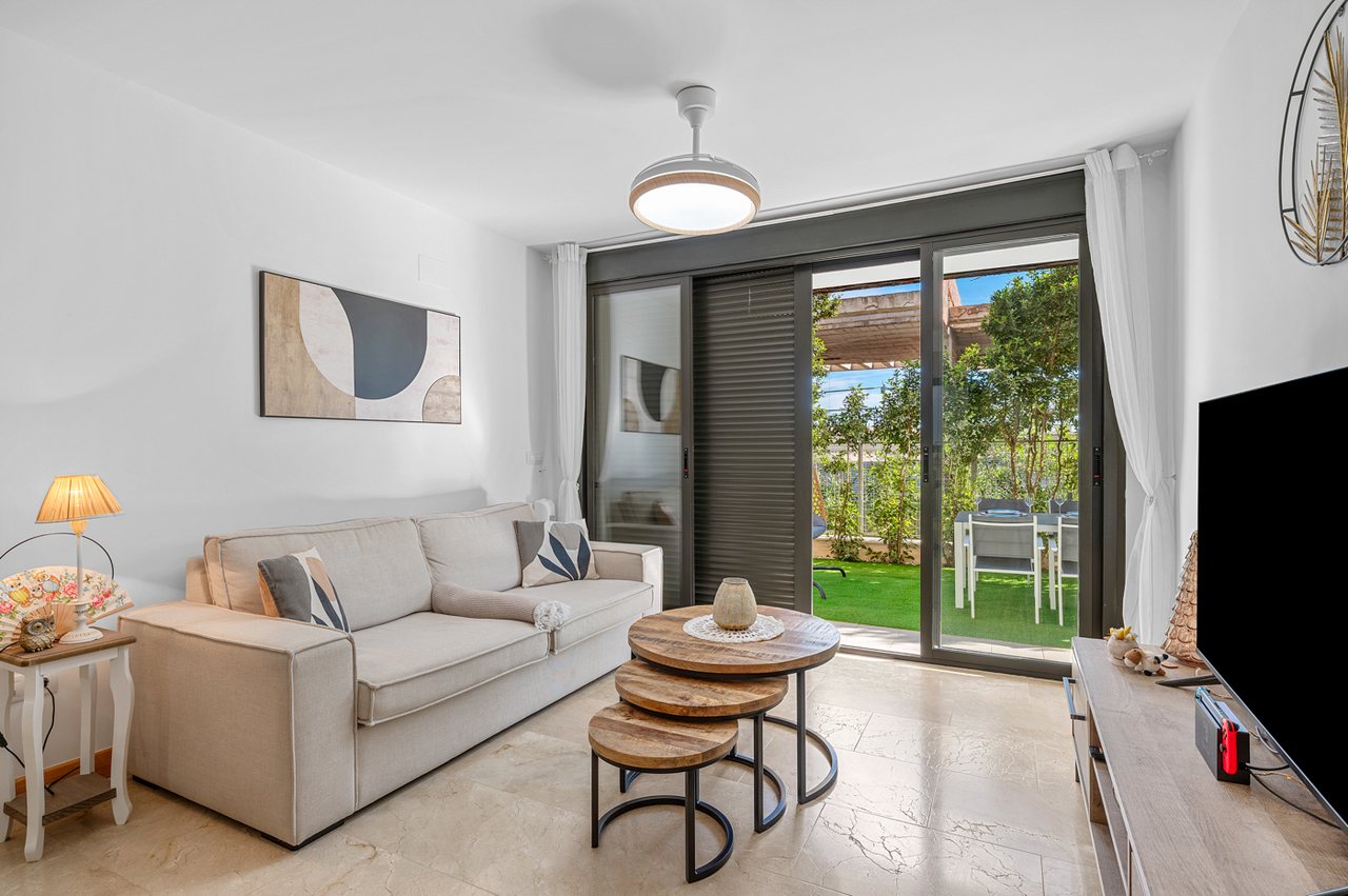 Pool area in apartment for sale in Campoamor